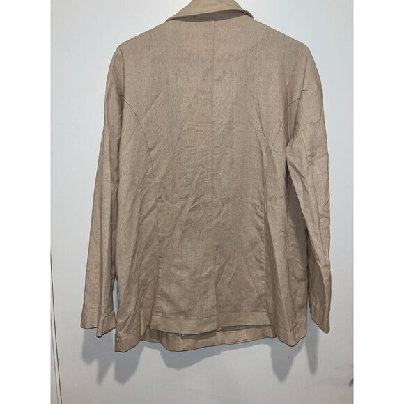 Princess Polly Womens XS/S Blazer Beige Linen Blend - Picture 4 of 8